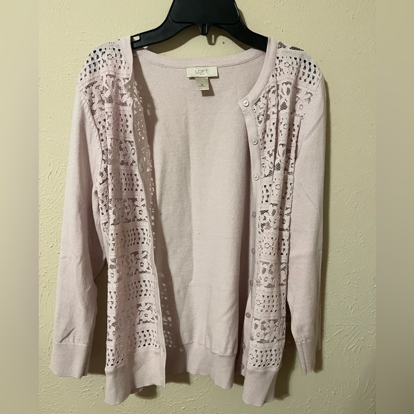 LOFT Sweaters - LOFT lace Cardigan, Size M